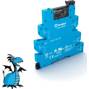 Relé FINDER Vazební člen 39.11.0.024.0060, 1P/6A, 24V AC/DC 391100240060