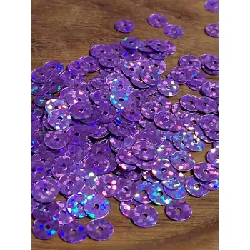 Flitry hladké Ø6 mm 10 g fialková lesk AB efekt