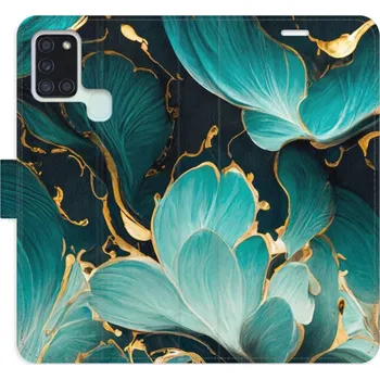 Pouzdro na mobilní telefon Flipové pouzdro iSaprio - Blue Flowers 02 - Samsung Galaxy A21s