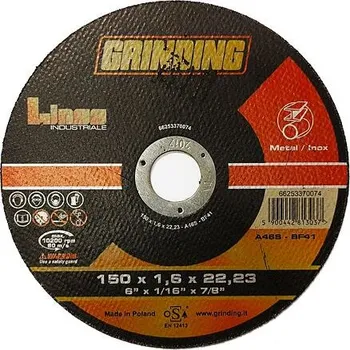 Řezný kotouč GRINDING 150*1,6mm Linea industry řezný kotouč 88.LI-150-1.6R