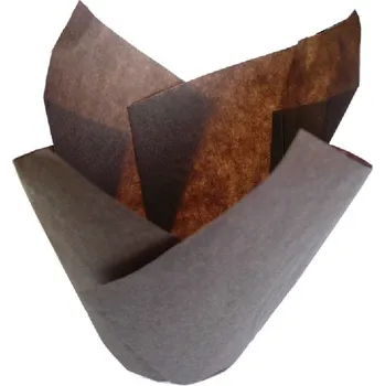 Jednorázové nádobí Cater Košíček papírový hnědý Tulipan na muffiny/ 2000ks