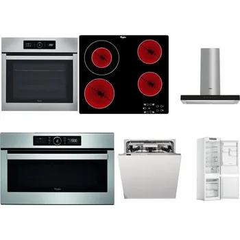 Set domácích spotřebičů WHIRLPOOL ABSOLUTE AKZ9 6230 IX + WHIRLPOOL AKT 8130/NE + WHIRLPOOL WHBS 62F LT K + WHIRLPOOL ABSOLUTE AMW 730 IX + WHIRLPOOL WIO 3T133 PLE + WHIRLPOOL WHC18 T311