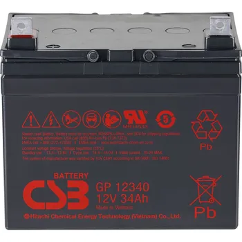 Trakční baterie CSB GP12340 (12V/34Ah) záložní akumulátor