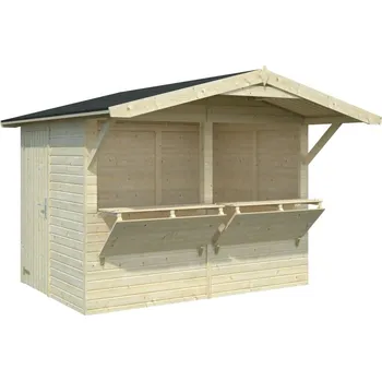 Prodejní regál Dřevěný prodejní stánek 16 mm Stella, 273x190 (Dřevěný panelový prodejní stánek 16 mm )