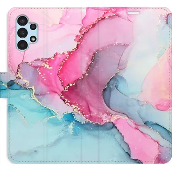 Pouzdro na mobilní telefon Flipové pouzdro iSaprio - PinkBlue Marble - Samsung Galaxy A13 / A13 5G
