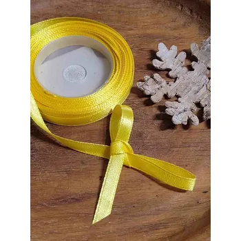 Stuha Atlasová stuha šíře 6 mm žlutá