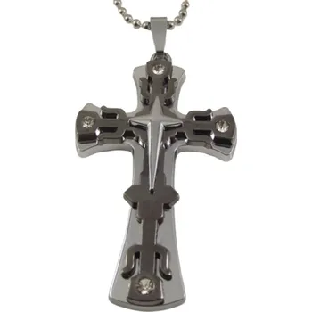 Přívěsek Křížek Amira 02 s nerezovým řetízkem