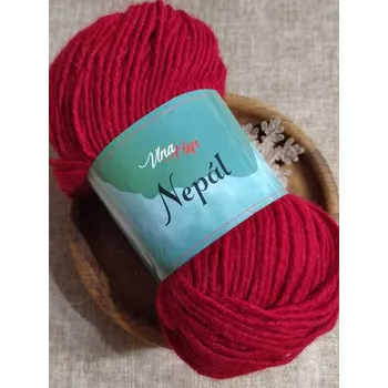 Pletací příze VlnaHep Nepál 100 g červená tmavá