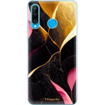 Pouzdro na mobilní telefon Odolné silikonové pouzdro iSaprio - Gold Pink Marble - Huawei P30 Lite