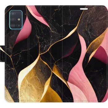 Pouzdro na mobilní telefon Flipové pouzdro iSaprio - Gold Pink Marble 02 - Samsung Galaxy A51