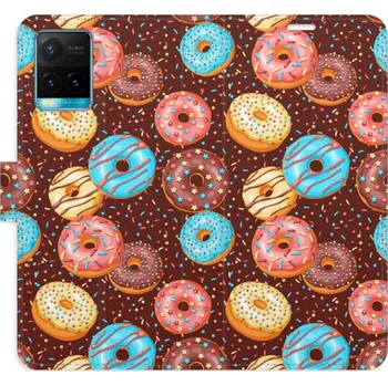 Pouzdro na mobilní telefon Flipové pouzdro iSaprio - Donuts Pattern - Vivo Y21 / Y21s / Y33s