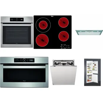 Set domácích spotřebičů WHIRLPOOL ABSOLUTE AKZ9 6230 IX + WHIRLPOOL AKT 8130/NE + WHIRLPOOL AKR 650/1 IX + WHIRLPOOL ABSOLUTE AMW 730 IX + WHIRLPOOL WIO 3T133 PLE + WHIRLPOOL ART 65031