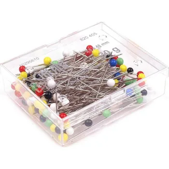 Galant Špendlíky 0.8 x 48 mm se skleněnou hlavičkou, 100 ks