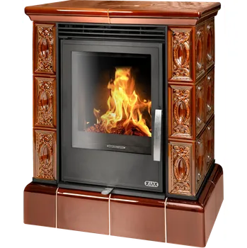 Krbová kamna Kachlová Kamna ABX HELVETIA KP kachlový sokl zelená, hnědá Barevné varianty: hnědá