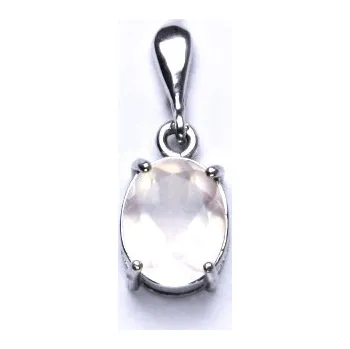 Šperk Stříbrný přívěsek přírodní růženín - P1242 (Stříbrný přívěsek s růženínem 10x8 mm)