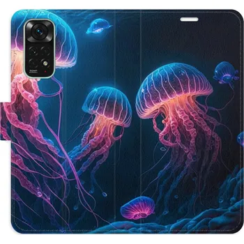 Pouzdro na mobilní telefon Flipové pouzdro iSaprio - Jellyfish - Xiaomi Redmi Note 11 / Note 11S