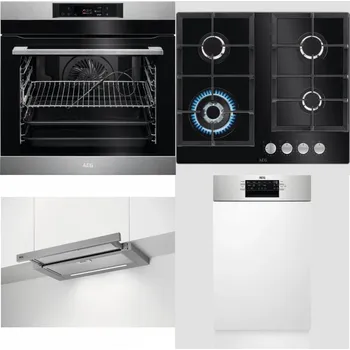 Set domácích spotřebičů AEG BPK742380M + AEG Mastery SpeedBurner HKB64420NB + AEG DPE5660M + AEG Mastery MaxiFlex FEE73517PM