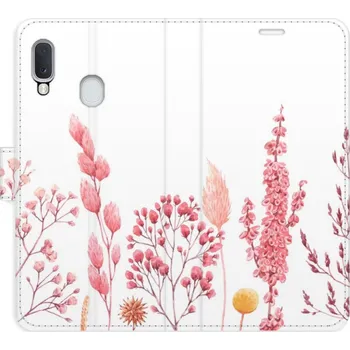 Pouzdro na mobilní telefon Flipové pouzdro iSaprio - Pink Flowers 03 - Samsung Galaxy A20e