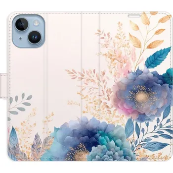 Pouzdro na mobilní telefon Flipové pouzdro iSaprio - Ornamental Flowers 03 - iPhone 14