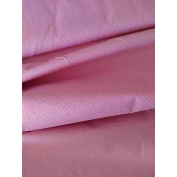 Bavlněná látka / plátno puntíky růžová světlá