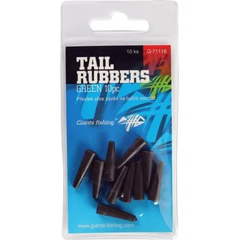 GIANTS FISHING PŘEVLEK NA ZÁVĚSKU TAIL RUBBERS GREEN/10KS