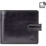 Visconti pánská kožená peněženka zip a klopa černá