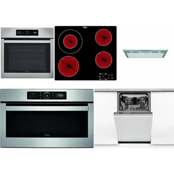 Set domácích spotřebičů WHIRLPOOL ABSOLUTE AKZ9 6230 IX + WHIRLPOOL AKT 8130/NE + WHIRLPOOL AKR 650/1 IX + WHIRLPOOL ABSOLUTE AMW 730 IX + WHIRLPOOL WSIO 3O34 PFE X
