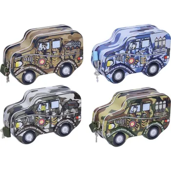 Pokladnička Cars Kovová pokladnička auto Barvy: zelená