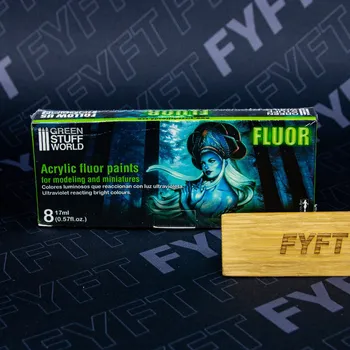 Speciální výtvarná barva Green Stuff World Acrylic Fluor Paints Paint Set (Green Stuff World)