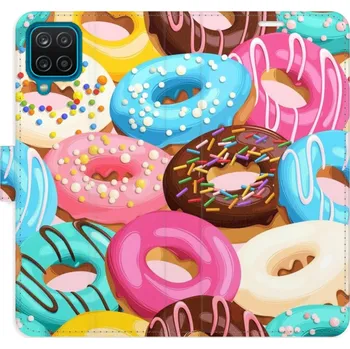 Pouzdro na mobilní telefon Flipové pouzdro iSaprio - Donuts Pattern 02 - Samsung Galaxy A12