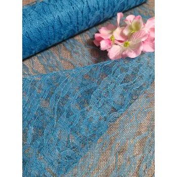 Krajka Krajka dekorační šíře 48-50 cm tyrkys