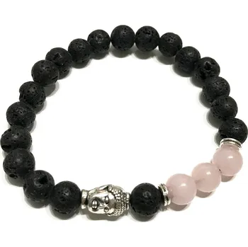 Náramek Láva a Růženín -Buddha