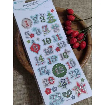 Samolepicí dekorace čísla na adventní kalendář