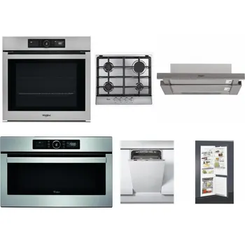 Set domácích spotřebičů WHIRLPOOL AKZ9 9480 IX + WHIRLPOOL AKR 351/IX + WHIRLPOOL AKR 5390/1 IX + WHIRLPOOL ABSOLUTE AMW 730 IX + WHIRLPOOL WSIC 3M27 C + WHIRLPOOL ART 65031