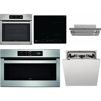 Set domácích spotřebičů WHIRLPOOL ABSOLUTE AKZ9 6230 IX + WHIRLPOOL WL B8160 NE + WHIRLPOOL AKR 749/1 IX + WHIRLPOOL ABSOLUTE AMW 730 IX + WHIRLPOOL WIC 3C33 PFE