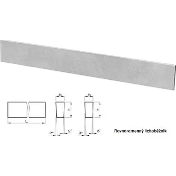 Příslušenstí k soustruhu RADECO upichovací - lichoběžníkový profil, HSS, ČSN 223693 - 2,5x10x100 mm (Strojírny Poldi. Rovnoramenný upichovák.)
