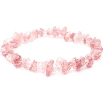 Náramek Milujeme Kameny Křemen jahodový - náramek sekánek NS 1611