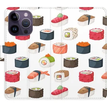 Pouzdro na mobilní telefon Flipové pouzdro iSaprio - Sushi Pattern 02 - iPhone 14 Pro