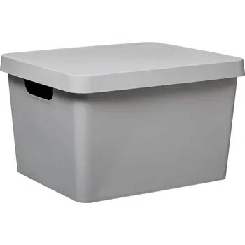 Dóza na potraviny 5five Simply Smart Uzavíratelná nádoba s víkem, šedá, 17 l