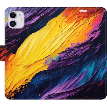 Pouzdro na mobilní telefon Flipové pouzdro iSaprio - Fire Paint - iPhone 11