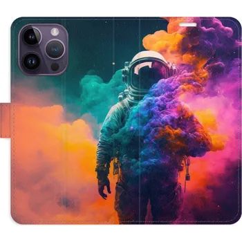 Pouzdro na mobilní telefon Flipové pouzdro iSaprio - Astronaut in Colours 02 - iPhone 14 Pro Max