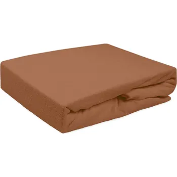 Prostěradlo FROTÉ PROSTĚRADLO 030/170 180X200 CM HNĚDÁ
