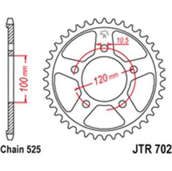 Řetězová sada pro motocykl Zadní rozeta Aprilia 900 Dorsoduro ABS 2017 - 2020 44 zubů