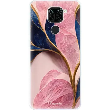 Telefonní příslušenství Odolné silikonové pouzdro iSaprio - Pink Blue Leaves - Xiaomi Redmi Note 9
