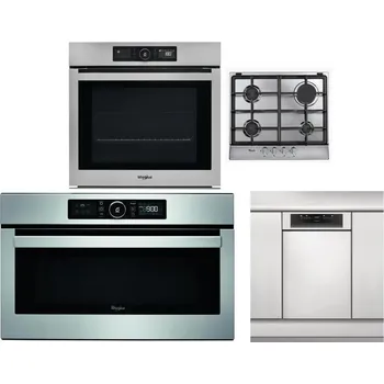 Set domácích spotřebičů WHIRLPOOL AKZ9 9480 IX + WHIRLPOOL AKR 351/IX + WHIRLPOOL ABSOLUTE AMW 730 IX + WHIRLPOOL WSBO 3O34 PF X