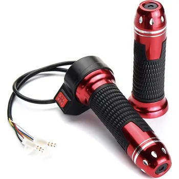 Elektrokoloběžka Červená tuningová plynová rukojeť E-koloběžka Chopper XR-05 s přepínačem rychlosti