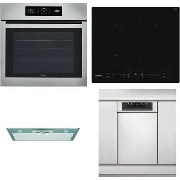 Set domácích spotřebičů WHIRLPOOL ABSOLUTE AKZ9 6230 IX + WHIRLPOOL WL S7260 NE + WHIRLPOOL AKR 650/1 IX + WHIRLPOOL WSBO 3O34 PF X