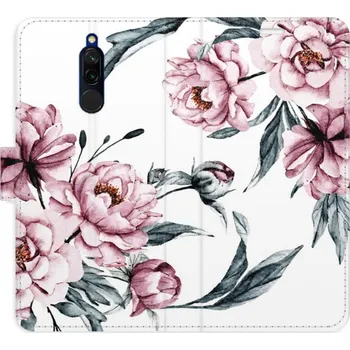 Pouzdro na mobilní telefon Flipové pouzdro iSaprio - Pink Flowers - Xiaomi Redmi 8