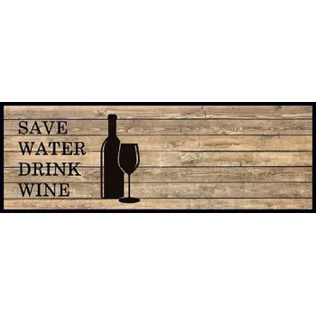 Koberec Recenze Kuchyňský pratelný koberec Save Water Drink Wine 50 x 150 x 0,5 cm
