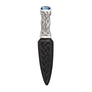 Kuchyňský nůž Skotský nůž The Sgian Dubh s kamenem - hnědá (sleva-vada)